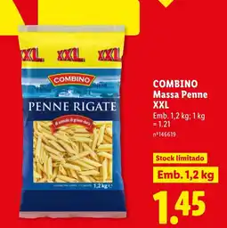 Lidl Combino massa penne xxl promoção