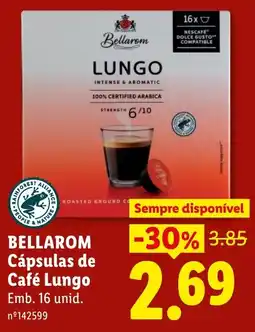 Lidl Bellarom Cápsulas de Café Lungo promoção