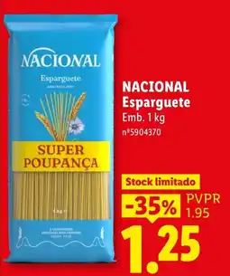 Lidl Nacional esparguete promoção