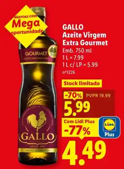 Lidl Gallo Azeite Virgem Extra Gourmet promoção