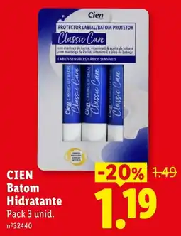 Lidl Cien Batom Hidratante promoção