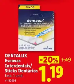 Lidl Dentalux escovas interdentais/sticks dentários promoção
