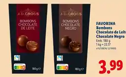 Lidl favorina bombons chocolate de leite chocolate negro promoção