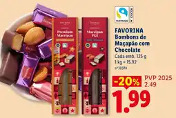 Lidl favorina bombons de maçapão com chocolate promoção