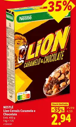 Lidl Nestlé Lion Cereais Caramelo e Chocolate promoção
