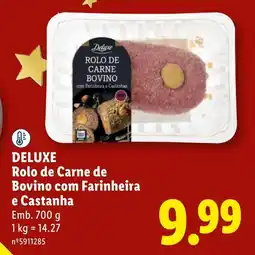 Lidl Deluxe Rolo de Carne de Bovino com Farinheira e Castanha promoção