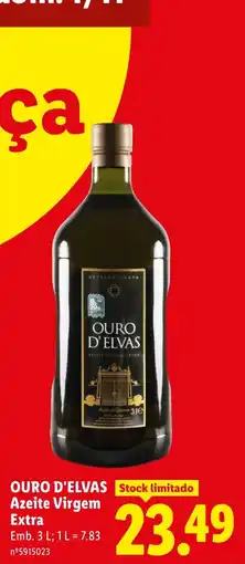 Lidl Ouro d'elvas azeite virgem extra promoção