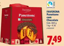 Lidl favorina panettone com chocolate promoção