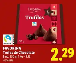 Lidl favorina trufas de chocolate promoção