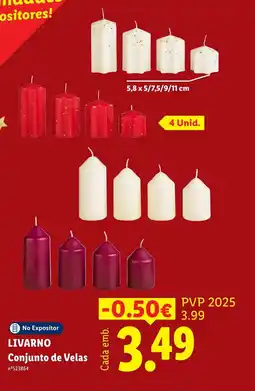 Lidl Livarono Conjunto de Velas promoção