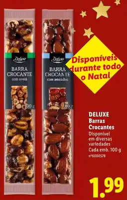 Lidl Deluxe barras crocantes promoção