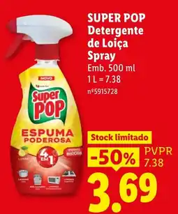 Lidl Super Pop detergente de loiça spray promoção