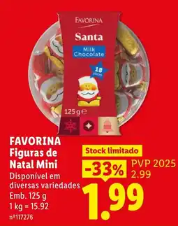 Lidl Favorina Figuras de Natal Mini promoção