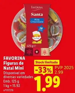 Lidl favorina figuras de natal mini promoção