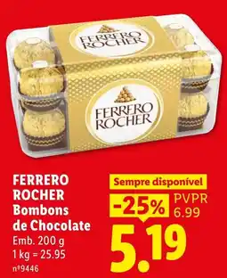Lidl Ferrero rocher bombons de chocolate promoção