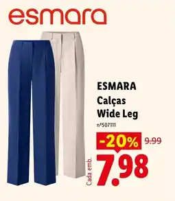 Lidl Esmara Calças Wide Leg promoção