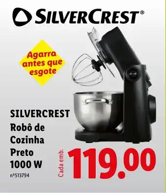 Silvercrest Robô de Cozinha Preto 1000 W