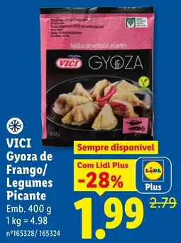 Lidl Vici gyoza de frango/legumes picante promoção