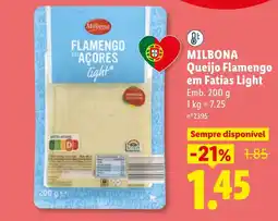 Lidl Milbona queijo flamengo light promoção