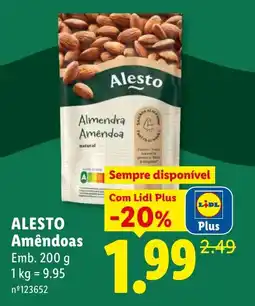 Lidl Alesto Amêndoas promoção
