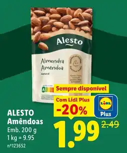 Lidl Alesto Amêndoas promoção