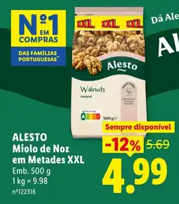 Lidl Alesto Miolo de Noz em Metades XXL promoção