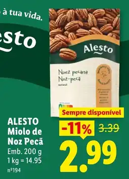 Lidl Alesto Miolo de Noz Pecã promoção
