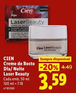Lidl Cien Creme de Rosto Dia/Noite Laser Beauty promoção