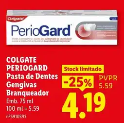 Lidl Colgate perioGard pasta de dentes gengivas branqueador promoção