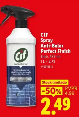 Lidl Cif spray anti-bolor perfect finish promoção