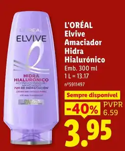 Lidl L'Oréal Elvive Amaciador Hidra Hialurónico promoção