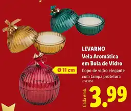Lidl Livar no vela aromática em bola de vidro promoção