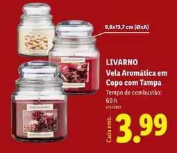 Lidl livarono vela aromática em copo com tampa promoção