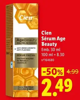 Lidl Cien Sérum Age Beauty promoção