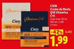 Lidl Cien Creme de Rosto Q10 Vitamina C+E promoção