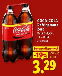 Lidl Coca-cola refrigerante zero promoção