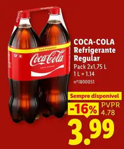 Lidl Coca-cola refrigerante regular promoção