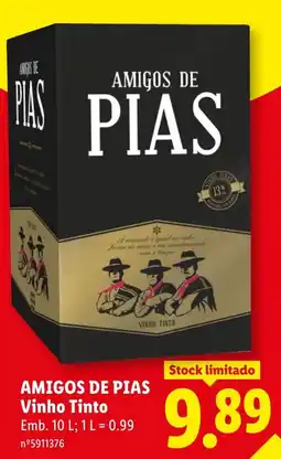 Lidl Amigos de Pias Vinho Tinto promoção