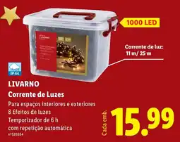 Lidl Livarno corrente de luzes promoção