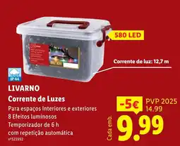 Lidl Livarno corrente de luzes promoção