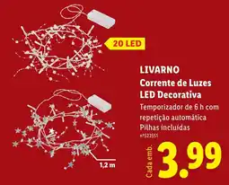 Lidl Livarino corrente de luzes led decorativa promoção