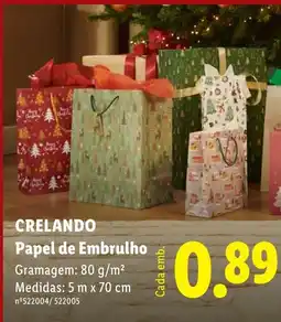 Lidl Papel de embrulho crelando promoção