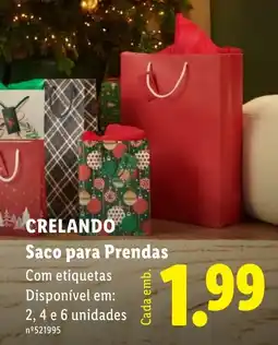 Lidl Crelando Saco para Prendas promoção