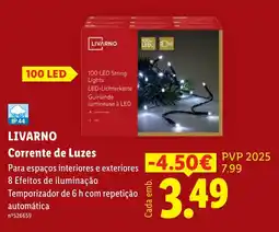 Lidl Livarno Corrente de Luzes promoção