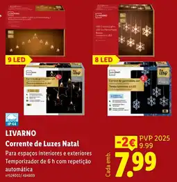 Lidl Livarno Corrente de Luzes Natal promoção