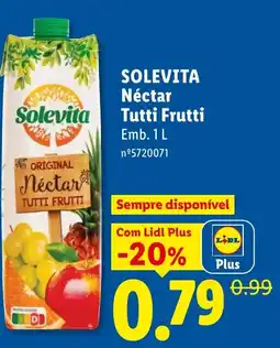 Lidl Solevita Néctar Tutti Frutti promoção