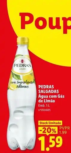 Lidl Pedras salgadas água com gás de limão promoção