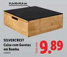 Lidl silvercrest caixa com gavetas em bambu promoção