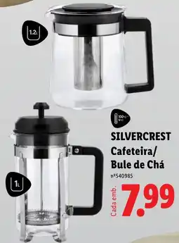 Lidl silvercrest cafeteira/ bule de chá promoção