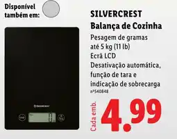 Lidl balança de cozinha silvercrest promoção